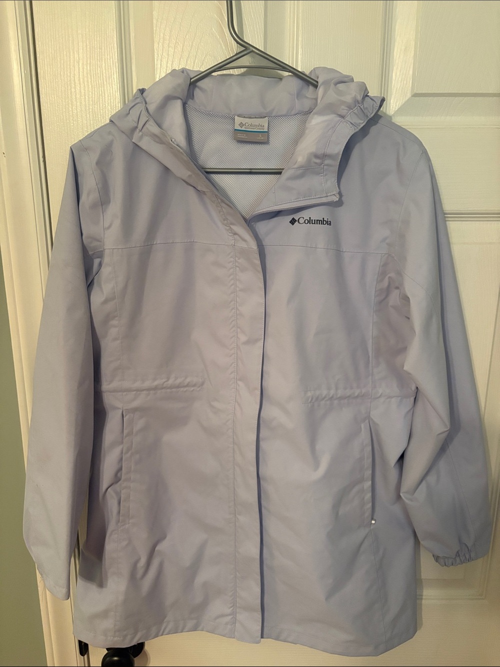 Columbia Women's Pale Lavender Hooded Rain Jacket